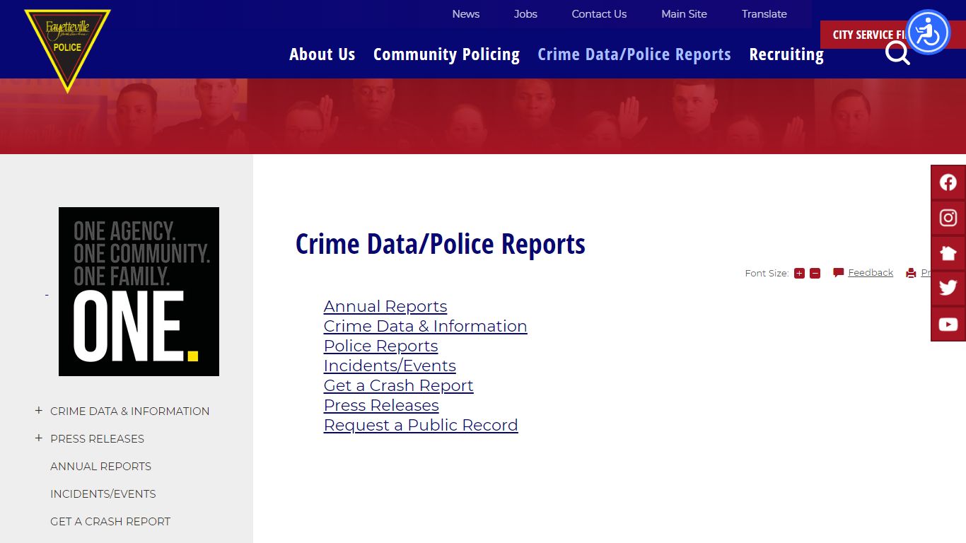Crime Data/Police Reports | Fayetteville, NC